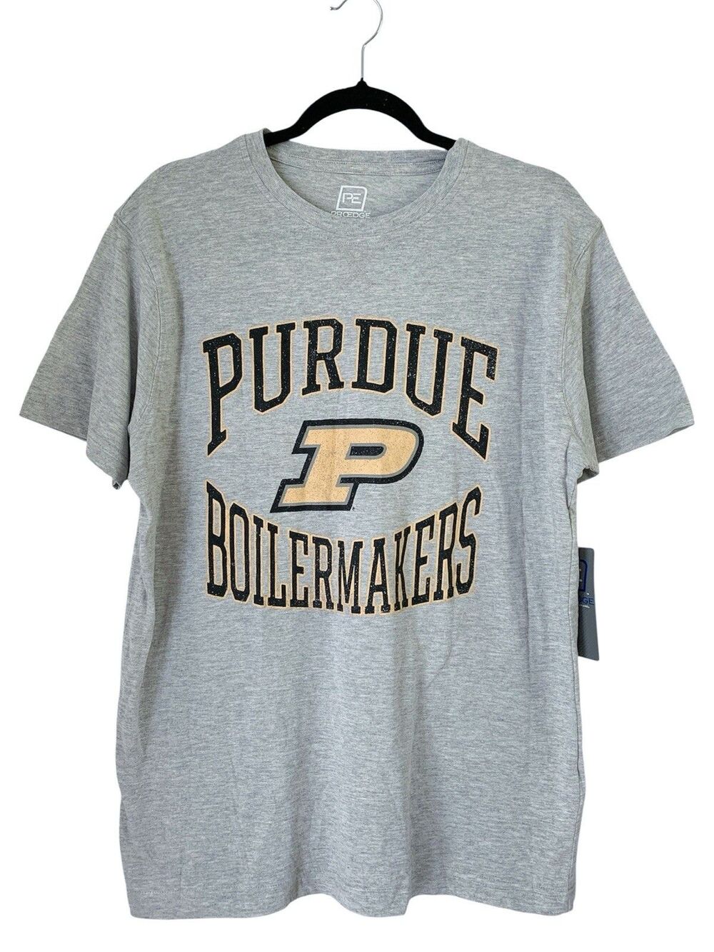NWT ProEdge Knights Apparel Purdue Boilermakers Football T-Shirt Gray - Size L